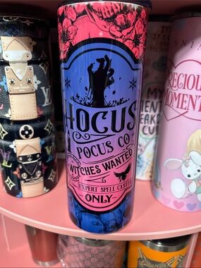 Source Unknown Hocus Pocus Co Travel Tumbler in Pink and Blue